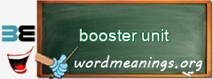WordMeaning blackboard for booster unit